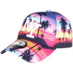 Sept - casquette baseball bleu rose tropical night - taille unique - rose Sept - casquette baseball bleu rose tropical night - taille unique - rose