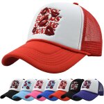 Sept - casquette de baseball unisexe imprims brod ajustable respirante casquette half mesh de baseball ...