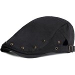Sept - casquette bret plate homme reglable plate vintage lvy chapeau rivet cap show hip hop beret golf ...