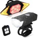 Sept - feu arrire de vlo clignotants etanches feu d'avertissement de frein avec tlcommande sans fil ...