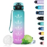 Sept - gourde, 1. 5l gourde sport, sans bpa, bouteille d'eau, gourde gradue pour 1 journee, filtre et ...