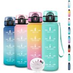 Sept - gourde enfant, gourde 500ml, gourde filtrante anti - fuite, gourde gradue avec marqueur de temps, ...