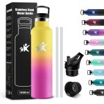 Sept - gourde isotherme 1l, bouteille isotherme acier inoxydable, bouteille d'eau etanche, sans bpa, ... Sept - gourde isotherme 1l, bouteille isotherme acier inoxydable, bouteille d'eau etanche, sans bpa, ...
