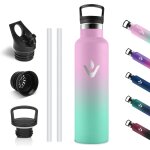 Sept - gourde isotherme, 750ml sans bpa, bouteille isotherme, rutilisable, gourde inox, anti - fuite, ...