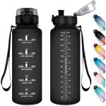 Sept - gourde sport 1. 5l, bouteille reutilisable, gourde avec marqueur de temps, bouteille avec filtre, ...