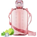 Sept - gourde sport, gourde plate, bouteille eau sport plate, bouteille d'eau, bouteille plate transparente, ...