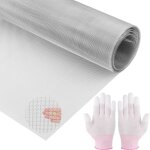 Sept - grillage fine maille, 300 x 30cm moustiquaire rouleau durable, grillage anti rongeur avec gants, ...
