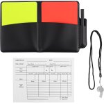 Sept - kit d'avertissement pour arbitre de football, comprenant des cartons jaunes & rouges, sifflet ... Sept - kit d'avertissement pour arbitre de football, comprenant des cartons jaunes & rouges, sifflet ...