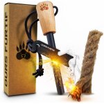 Sept - kit firesteel - pierre a feu de survie - barre magnsium tendre de qualit xl 10mm - 15 000 utilisation ...
