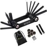 Sept - kit de rparation de vlo kit d'outils, kit d'outils multifonctions 10 en 1 cl hexagonale, 2 ...