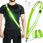 Sept - lampe running pectorale, gilet de scurit unisexe, gilet rflchissant running led rechargeable ...