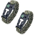 Sept - paracord bracelet de survie, survie en pleine nature, kit de survie, bracelet pour camping, kit ...
