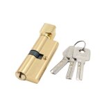 Serrure a cylindre de porte en mtal antivol avec 3 cls pour la maison, 1 ensemble