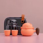 Service a th de voyage en cramique, chat chanceux, tasse instantane, thire portable, service a th ...