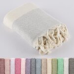 Serviette hammam - serviette sauna, serviette sauna - serviette plage xxl - fouta - 100x180cm - couverture ...