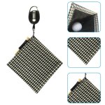 Serviette de nettoyage pour balle de golf, carré avec mousqueton, crochet d'absorption d'eau, tête de ... Serviette de nettoyage pour balle de golf, carré avec mousqueton, crochet d'absorption d'eau, tête de ...