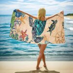 Serviettes de plage 3xl, serviette bain microfibre mer tortues serviette anti sable plage 200x100cm grande ...