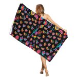 Serviette de plage a fleurs mexicaines, absorbante, lgre, pour sports de natation - type [hzf05204] ...