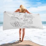 Serviette de plage japonaise, article mnager, accessoires de salle de bains, tapis de plage en microfibre, ...