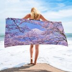Serviette de plage en microcarence, serviette de bain rose sans fleurs, accessoires de camping, visage ... Serviette de plage en microcarence, serviette de bain rose sans fleurs, accessoires de camping, visage ...