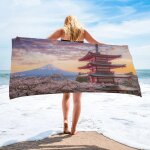 Serviette de plage en microcarence, serviette de bain rose sans fleurs, accessoires de camping, visage ... Serviette de plage en microcarence, serviette de bain rose sans fleurs, accessoires de camping, visage ...