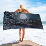 Serviette de plage en microcarence, serviette de bain rose sans fleurs, accessoires de camping, visage ... Serviette de plage en microcarence, serviette de bain rose sans fleurs, accessoires de camping, visage ...