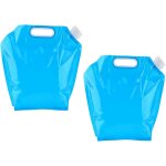 Set de 2 bidon pliable 10l, sac d'eau pliable pour le sport camping randonne pique - nique voyage barbecue ...