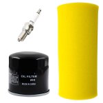 Set - 2 filtre a air, huile et bougie d'allumage, pices de moto pour yamaha rhino 660 yxr660 yxr 660 ...