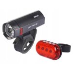 Set 2en1 puissant lampe de vélo avant + arrière pour guidon de vélo batterie Set 2en1 puissant lampe de vélo avant + arrière pour guidon de vélo batterie