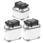 Set 3x sacoche de couvercle pour valises laterales aluminium / top case kh1