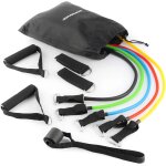 Set 5 bandes de rsistance multifonction avec accessoires, guide d'entranement, sac de transport, multicolore ...