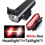 Set - arrière blanc rouge - ensemble de lampes de vélo, 2000mah, rechargeables usb, en aluminium, etanche, ... Set - arrière blanc rouge - ensemble de lampes de vélo, 2000mah, rechargeables usb, en aluminium, etanche, ...