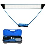 Set de badminton complet avec filet 295 x 38 x 154 cm, raquettes, volants et ?tui de rangement