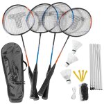 Set de badminton - filet - raquettes volants - 4 joueurs - sport jeux plein air Set de badminton - filet - raquettes volants - 4 joueurs - sport jeux plein air