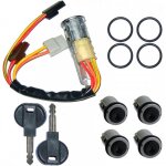 Set complet 4 barillets - antivol de direction et deux cls - fiat scudo camion plate - formechssis ...