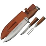 Set de couteau plus fourchette avec etui en cuir pour l'ensemble pa20341507