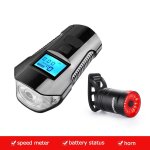 Set e - lampe etanche avant pour vélo, chargeur usb, feu pour guidon, eclairage avant avec klaxon, compteur ... Set e - lampe etanche avant pour vélo, chargeur usb, feu pour guidon, eclairage avant avec klaxon, compteur ...