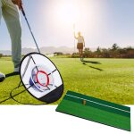 Set d'entranement filet cible de golf d'entranement putting bureau ou extrieur 50cm avec 3 cibles ...