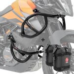 Set pare carter haut bas + sacoches pour ktm 390 adventure 20 - 24 noir