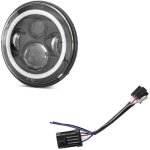Set: phare led 7  + adaptateur h4 - h13 phares avant