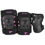 Set de protection complet tempish taky skate pads 3 - pack noir / rose