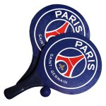 Set raquettes de plage paris saint germain psg - manche en plastique - dimension : 33 x 18, 3 cm