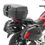 Set scb8 valises laterales moto + supports + top case bagtecs