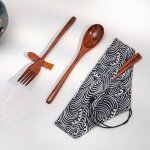 Set de vaisselle en bambou de style japonais - couverts de voyage - couverts de camping - fourchette ... Set de vaisselle en bambou de style japonais - couverts de voyage - couverts de camping - fourchette ...