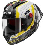 Shark aeron gp replica raul fernandez signature casque, noir - blanc - jaune, taille m pour hommes