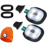 Shiba - lot de 2 lumires rechargeables par usb pour bonnet led, lampe frontale remplaable, pour la ...