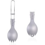 Shiba - titanium cuillre pliante spork fork set outdoor camping vaisselle titane couverts bote a lunch ...