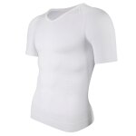 T - shirt de compression a manches courtes pour hommes, col en v, contrôle du ventre, débardeur plat, ... T - shirt de compression a manches courtes pour hommes, col en v, contrôle du ventre, débardeur plat, ...