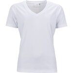 T - shirt respirant femme col v - running - jn735 - blanc