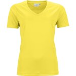 T - shirt respirant femme col v - running - jn735 - jaune